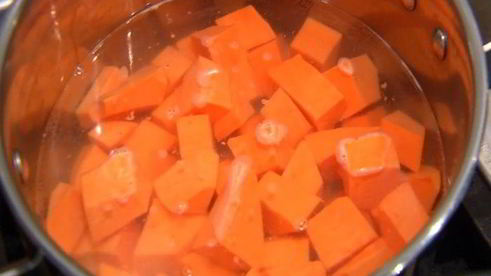 пюре из запеченного батата