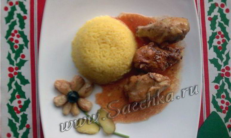 Рецепт рассыпчатого риса с курицей