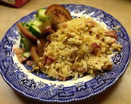 Рис с фаршем индейки