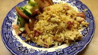 Рис с фаршем индейки