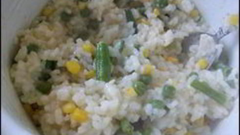 рис с горошком, кукурузой и стручковой фасолью