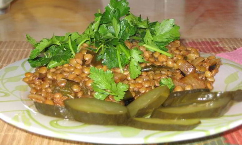 Рецепт тушеной чечевицы