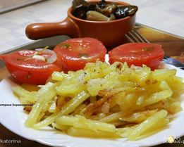 Жареная картошка с салом