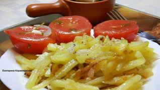 Жареная картошка с салом