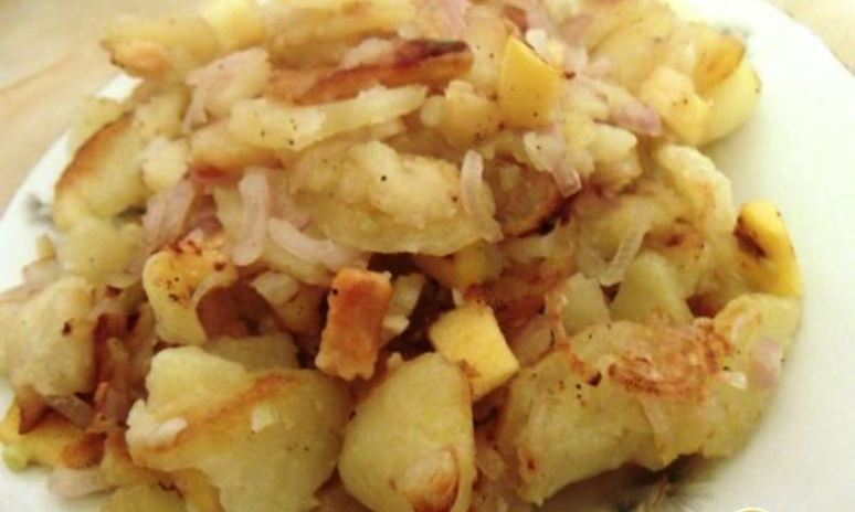 Рецепт жареного картофеля с айвой