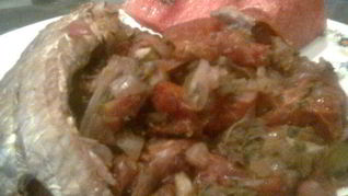 Долма из копченой рыбы