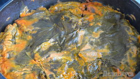 долма из виноградных листьев