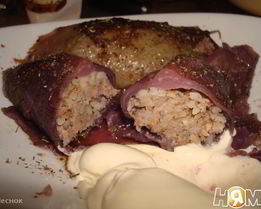 Голубцы из красной капусты