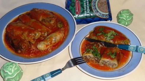 голубцы из молодой капусты с фаршем и чечевицей