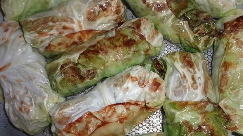 голубцы из молодой капусты с фаршем и чечевицей