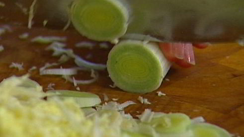 голубцы с лисичками и пореем