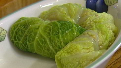 голубцы с лисичками и пореем