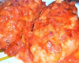 Ленивые голубцы в томатном соке
