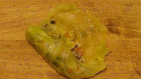 постные голубцы с грибами и рисом