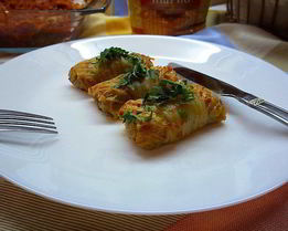 Постные голубцы с пшеном и грибами