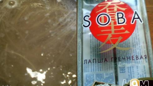 гречневая лапша с овощами и мясом