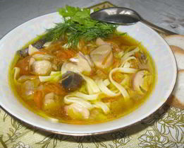 Грибная лапша