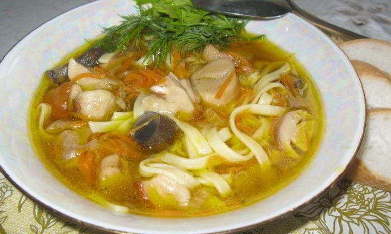 Рецепт грибной лапши