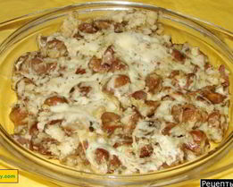 Белые грибы в сметане