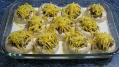 грибы, фаршированные фаршем