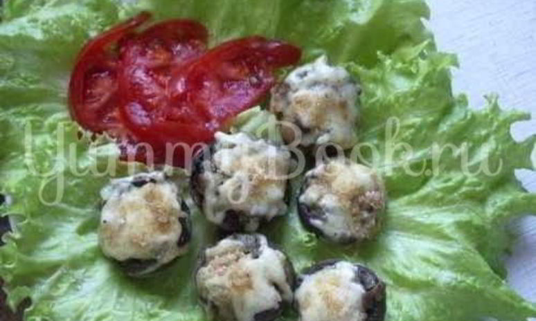 Рецепт грибов запеченных в духовке под сыром