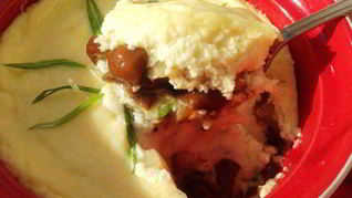 Опята, запеченные в сырном соусе