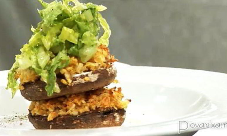 Рецепт шампиньонов с начинкой