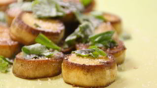 Вешенки жареные с чесноком