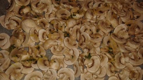 запеченные грибы в лимоне и тимьяне