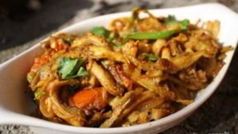 жареные вешенки с луком