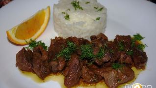 Гуляш из барашка под апельсиновым соусом