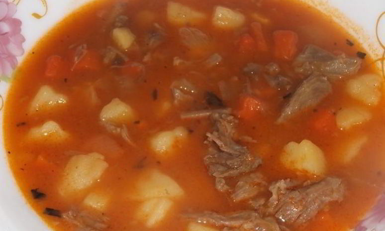 Рецепт супа-гуляша с шеей индейки