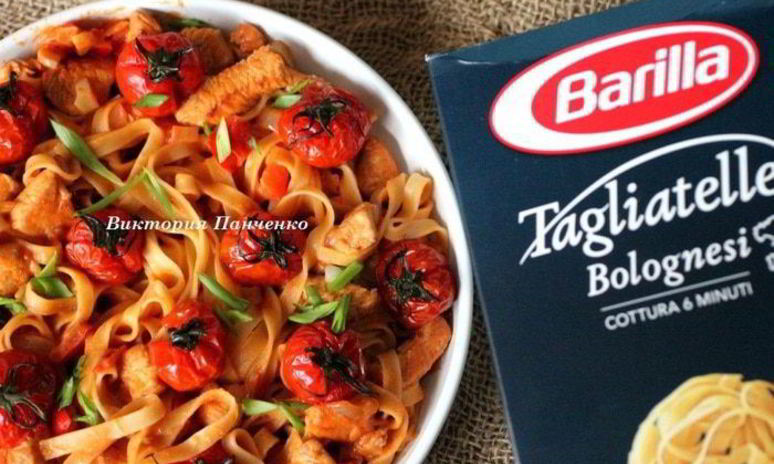 Рецепт тальятелле с гуляшом из индейки