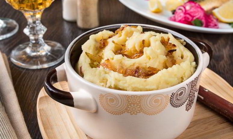 Рецепт картофельного пюре с сыром и луком