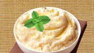 Картофельное пюре со сливками, твердым сыром и тмином