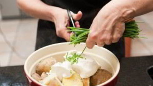 картофельное пюре со сметаной