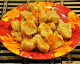 Клецки на молоке с морковью