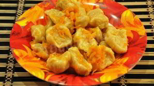 Клецки на молоке с морковью