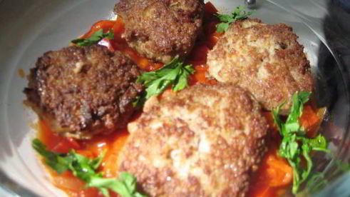 гречаники с овощным соусом