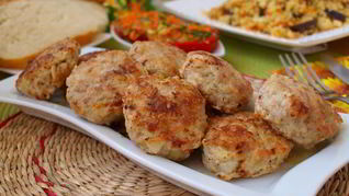 Индюшиные котлеты с кус-кусом