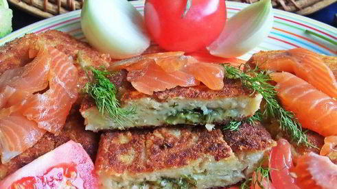 картофельные котлеты с рыбой