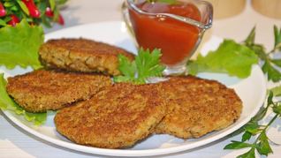 Котлеты из консервы сардины с рисом