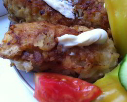 Котлеты из куриной грудки в картофельной панировке