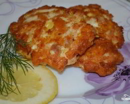 Котлеты из рубленого куриного филе с сыром