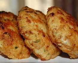 Котлеты рыбные Красное в белом