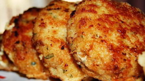 котлеты рыбные красное в белом