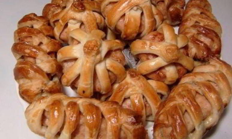 Рецепт котлет в слоеном тесте