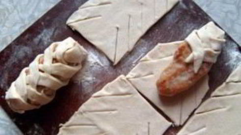 котлеты в слоеном тесте