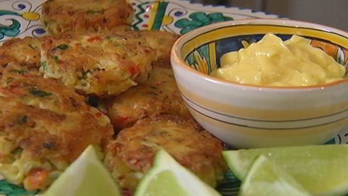 крабовые котлетки под домашним майонезом