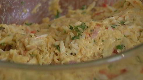 крабовые котлетки под домашним майонезом